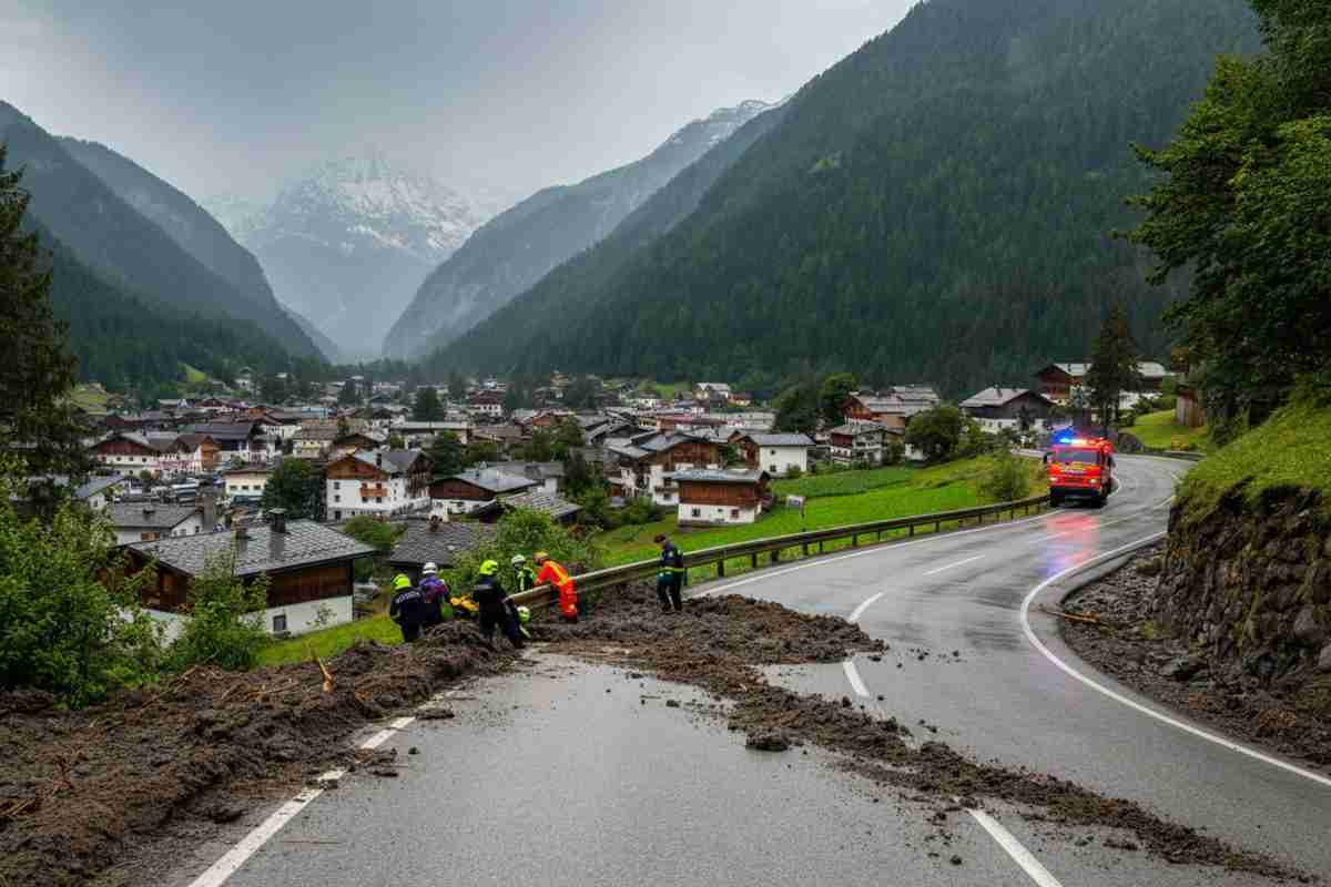 Cogne bloccata: frane interrompono la viabilità nella regione