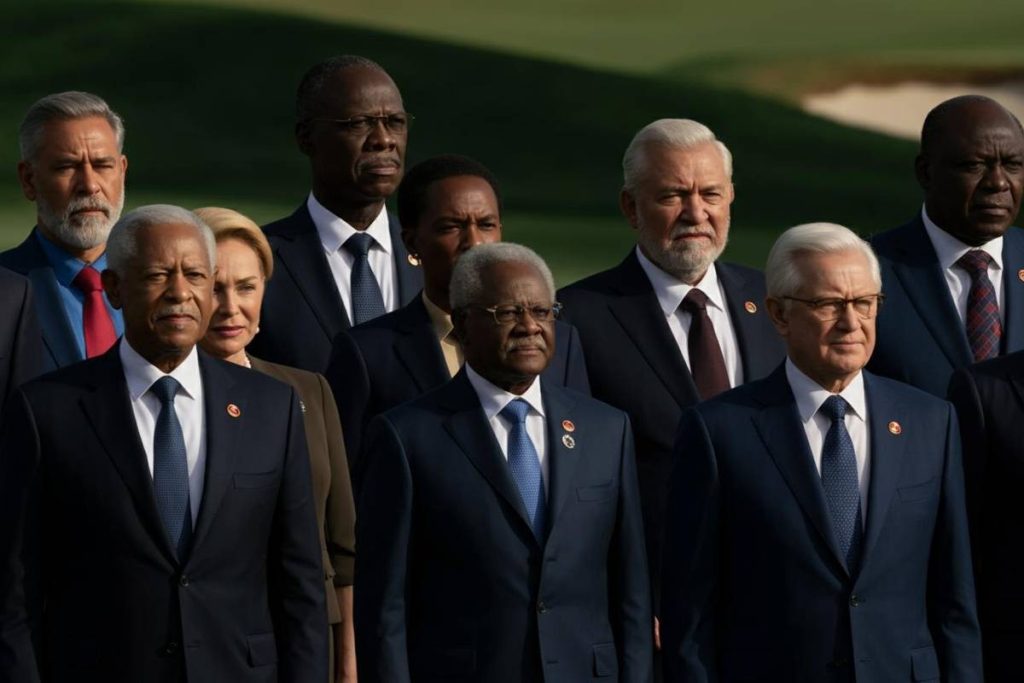 G7: la foto di famiglia con Trump rivela tensioni e volti seri