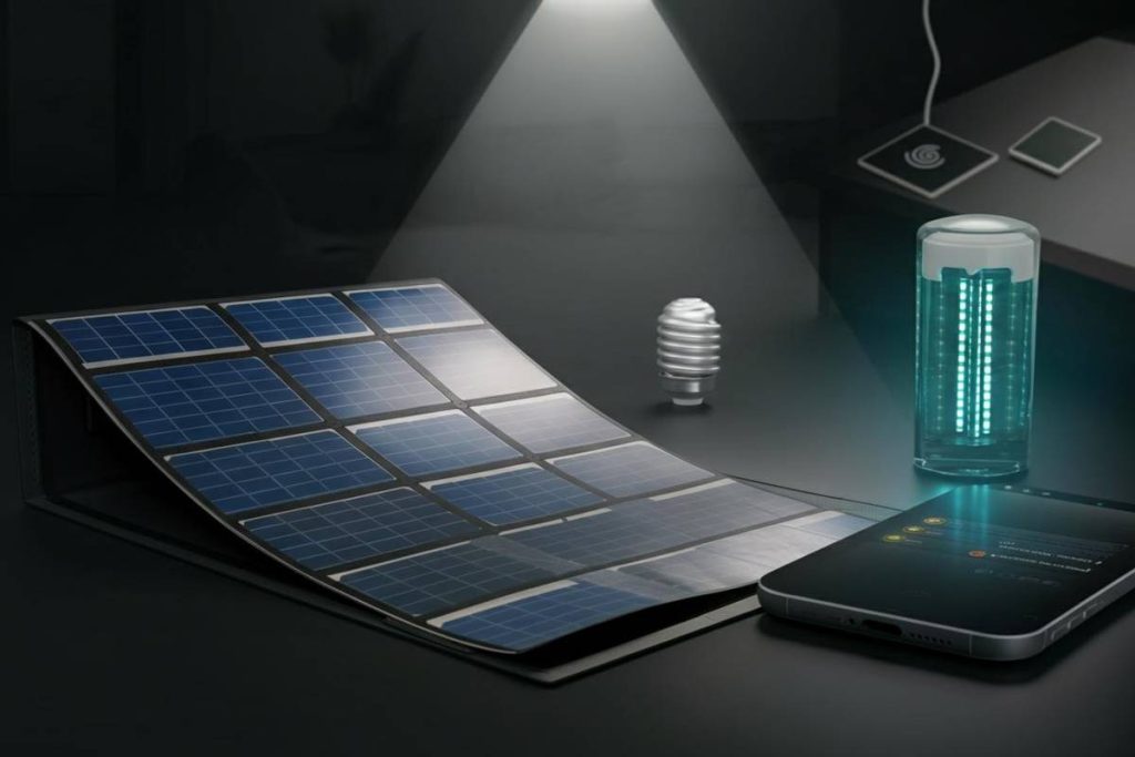 I pannelli solari per interni che catturano la luce delle lampadine