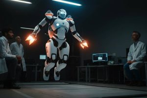 Il primo volo al mondo di un robot umanoide decolla in Italia