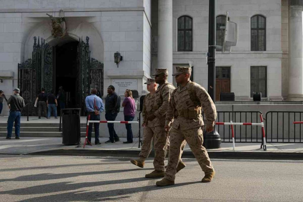 Marines a Los Angeles: il primo arresto che fa scalpore