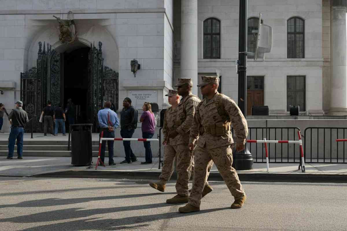 Marines a Los Angeles: il primo arresto che fa scalpore