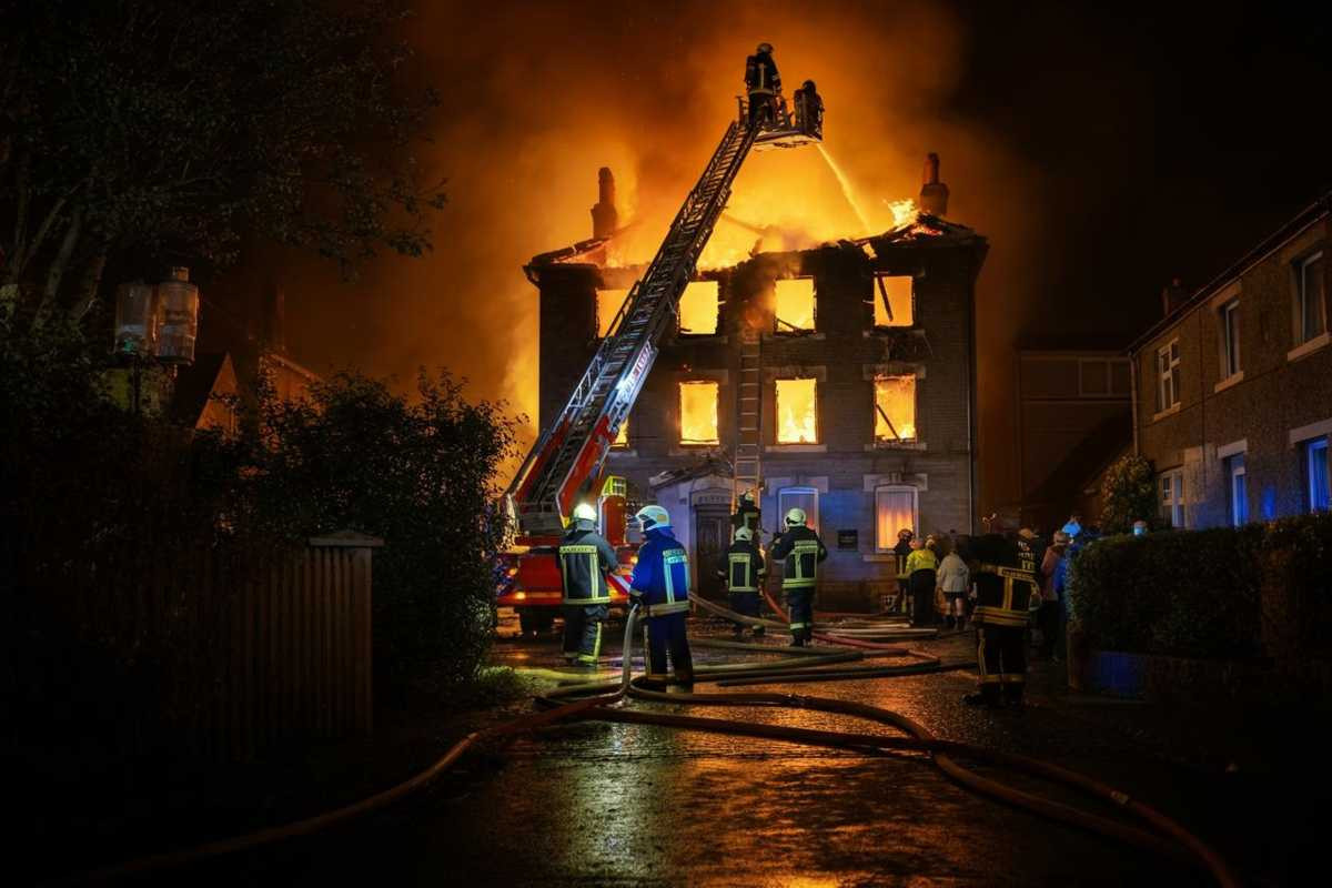 Fiamme devastanti in un palazzo del Cuneese: oltre 30 vigili del fuoco in azione