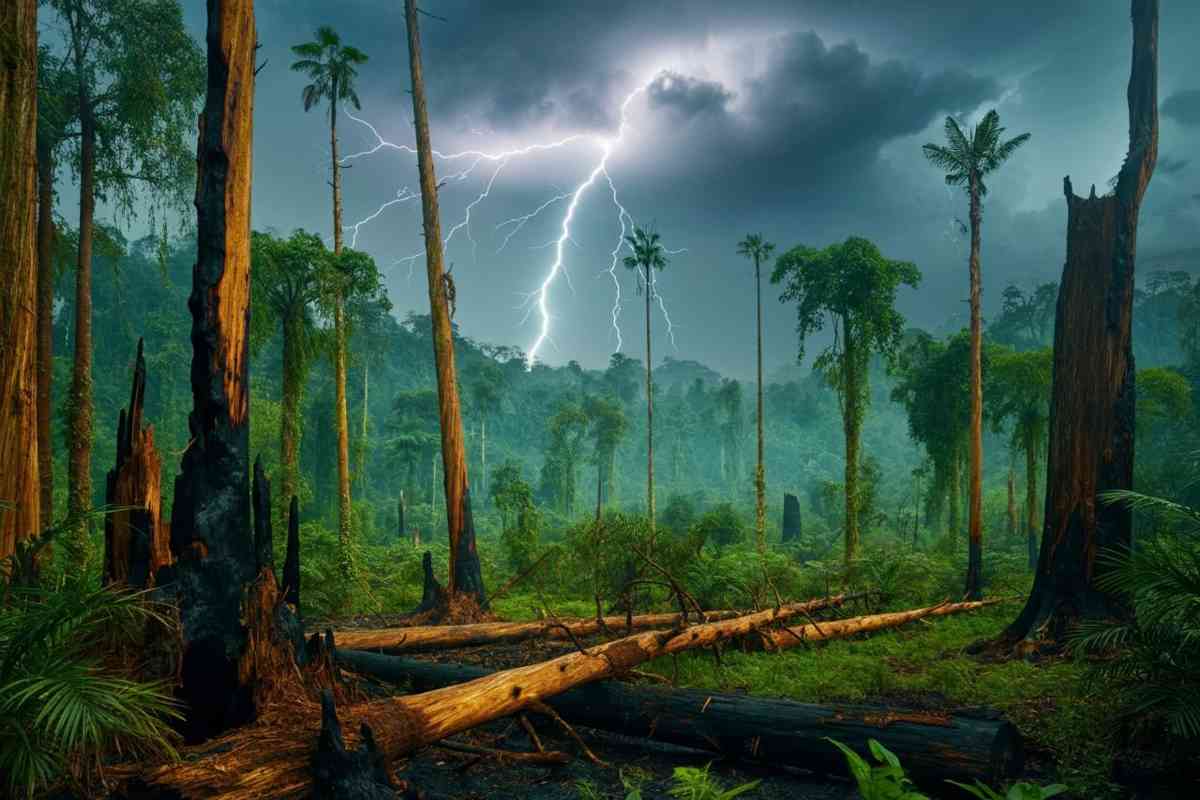 Fulmini devastanti: 320 milioni di alberi distrutti ogni anno