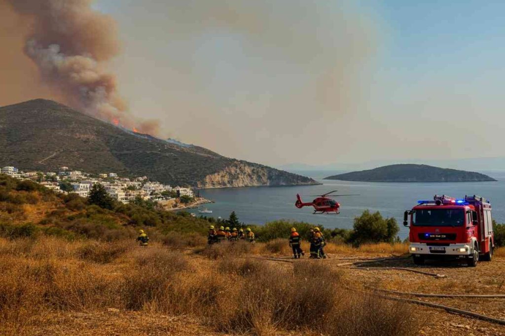 Incendio a Creta: buone notizie, le fiamme si stanno attenuando