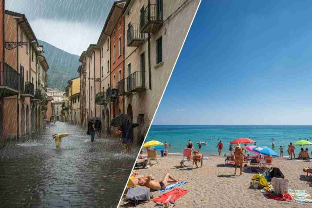 Maltempo al Nord e caldo record al Sud: voli dirottati e allerta per domenica