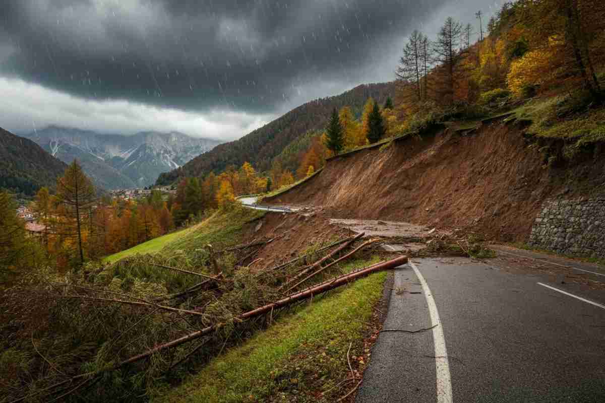 Maltempo: sette regioni in allerta arancione, frana blocca la strada per Cortina