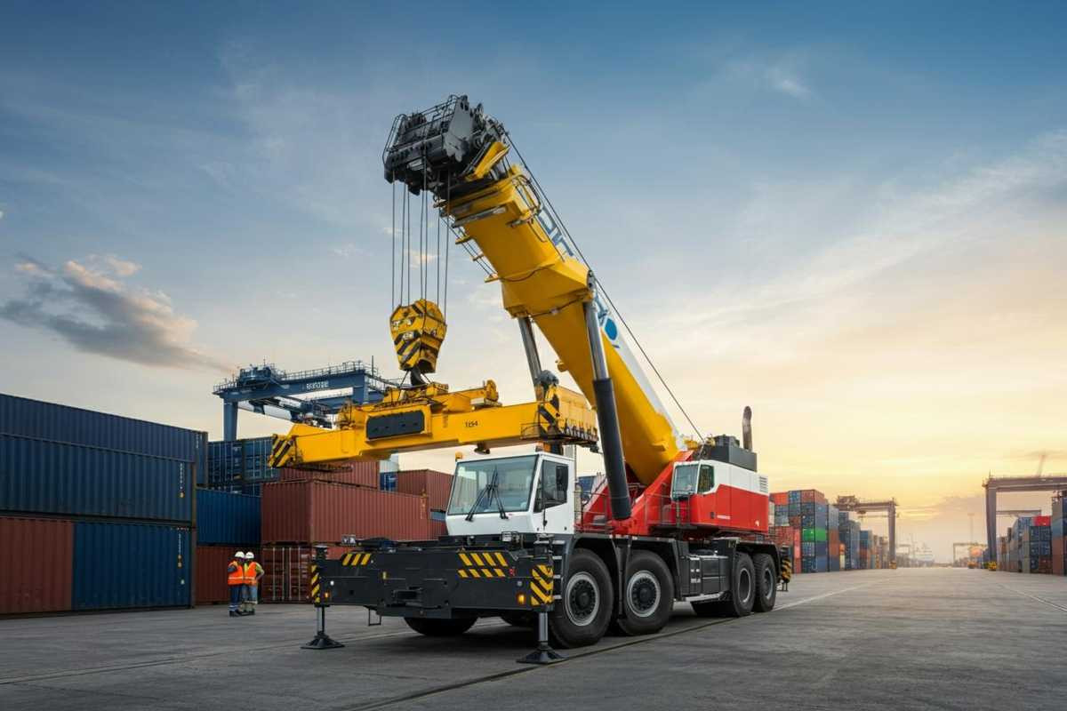 Marcegaglia festeggia a Ravenna l'arrivo della gru numero duemila di Liebherr