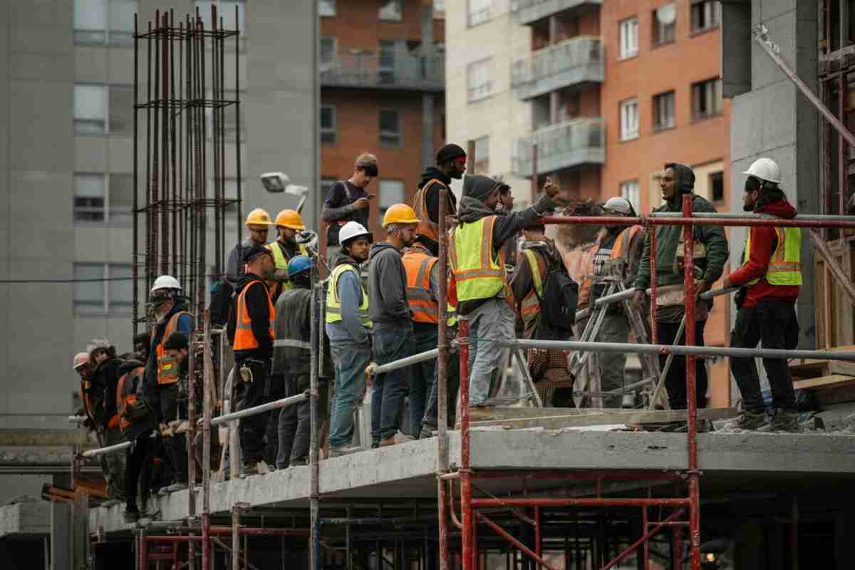 Operai in protesta a Milano: 15 persone sull'impalcatura chiedono il pagamento degli stipendi – Guarda il video