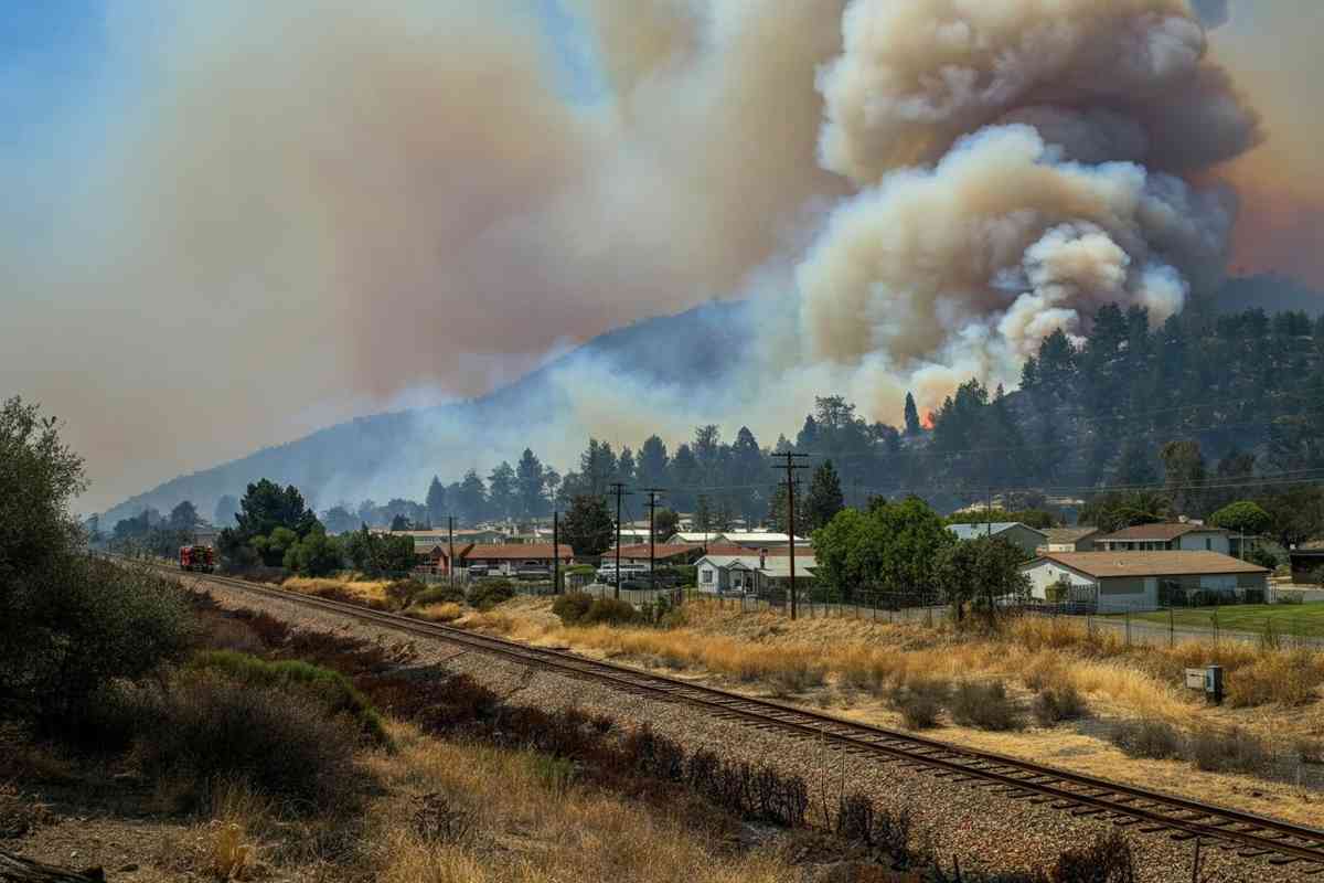 Incendio a Grosseto ferma i treni e costringe all'evacuazione di un albergo