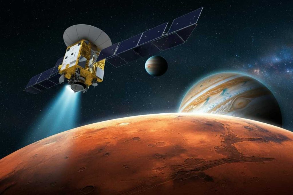 La sonda Europa Clipper testa il radar su Marte prima del viaggio verso Giove