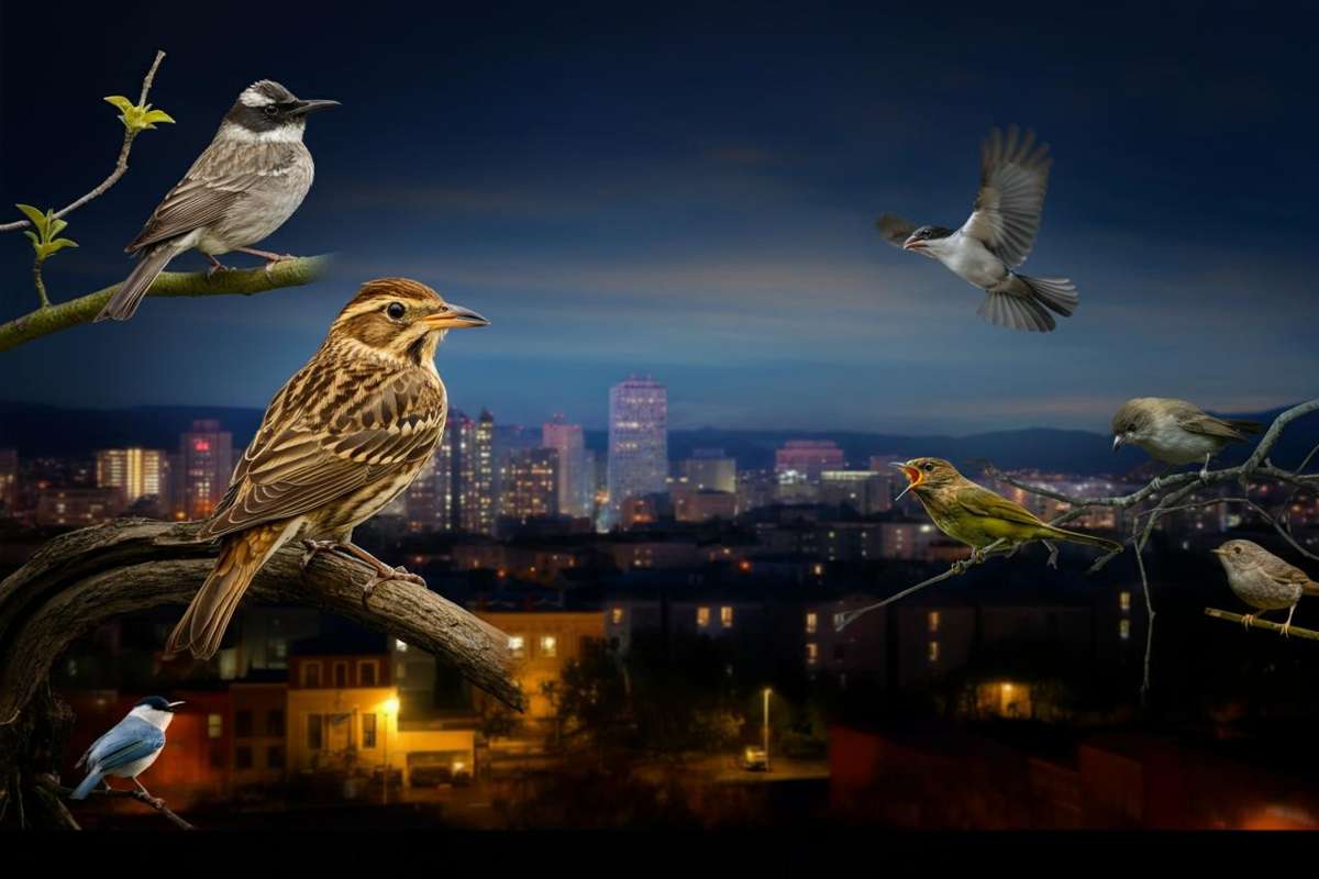 L'inquinamento luminoso fa cantare gli uccelli più a lungo