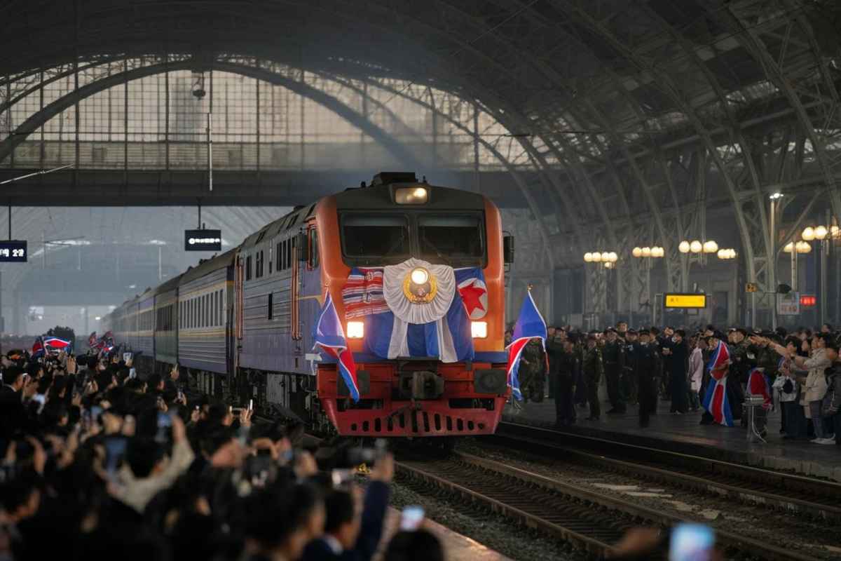 Il treno nordcoreano fa il suo ingresso trionfale a Pechino