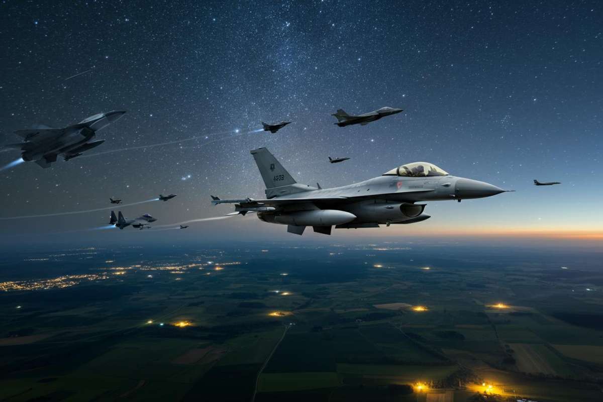 Jet italiani in azione: la missione di ricognizione notturna dei media
