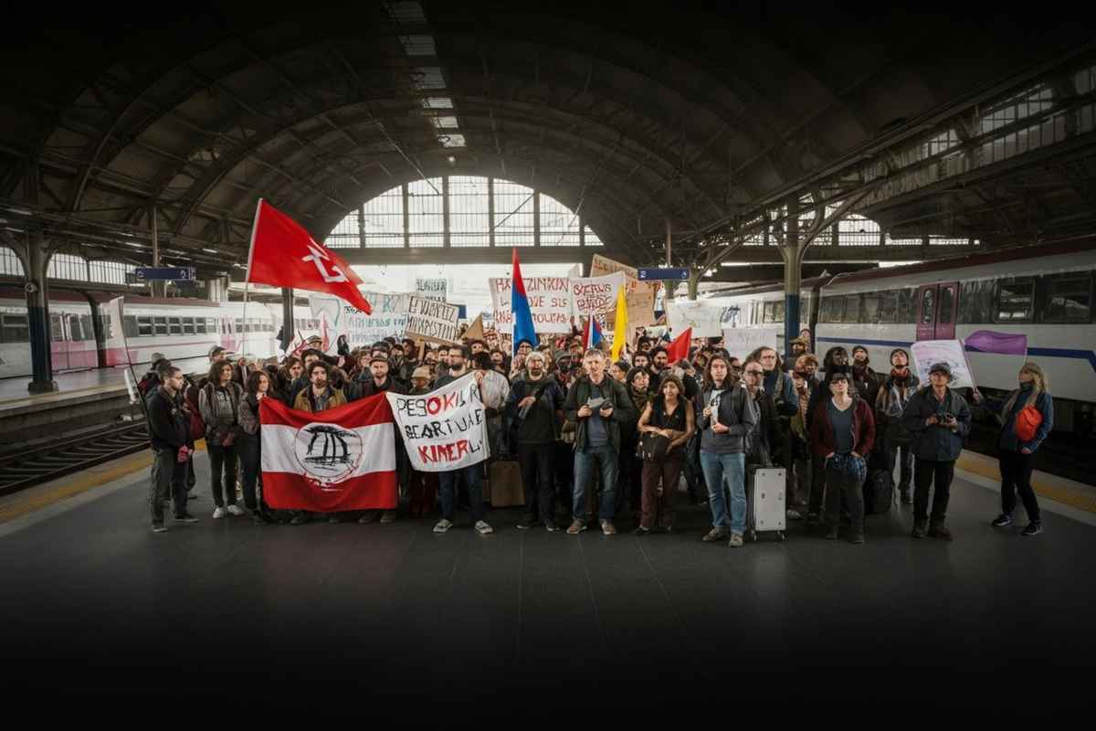 Protesta a Pisa: attivisti bloccano un binario e fermano la circolazione per un'ora