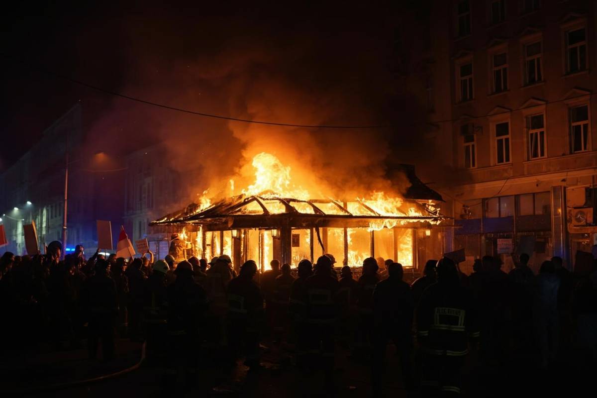 Scontri a Parigi: un ristorante in fiamme durante la protesta di Bloquons Tout