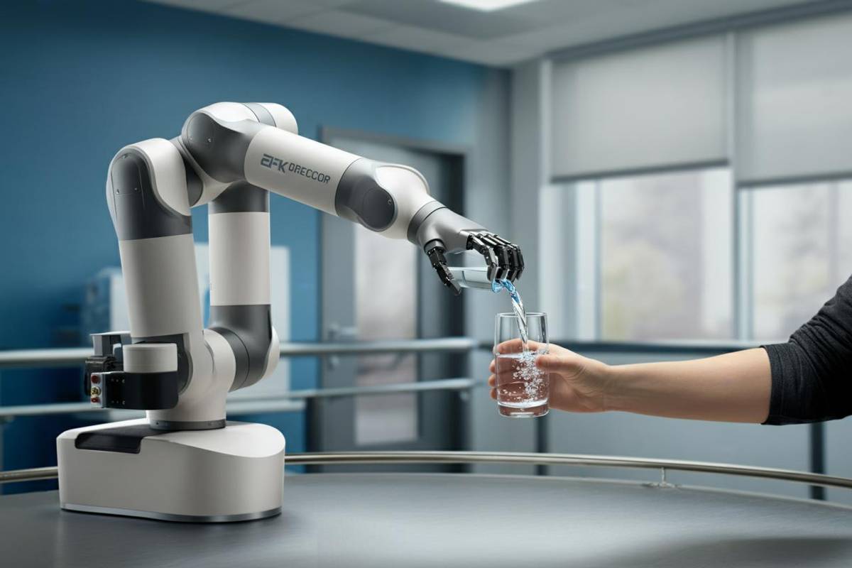 Un braccio robotico innovativo che riesce a percepire il tatto