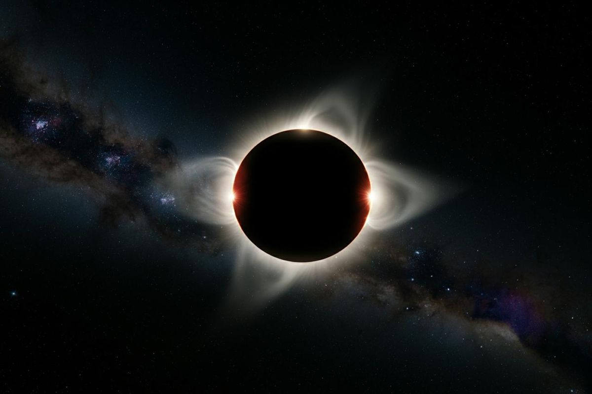 Un satellite cattura l'eclissi di sole dall'orbita terrestre