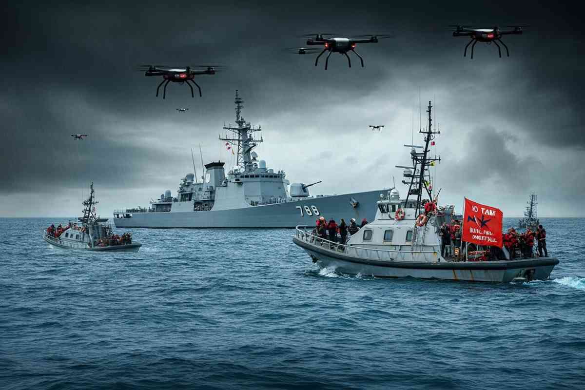 Flotilla in pericolo: droni in allerta nella zona ad alto rischio
