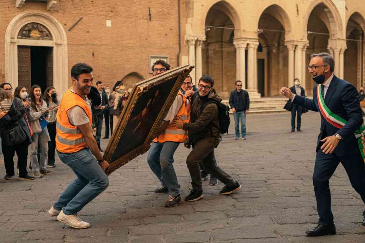 Goliardi senesi ingannano il Louvre: il furto fittizio dell'affresco di Siena e la sindaca complice