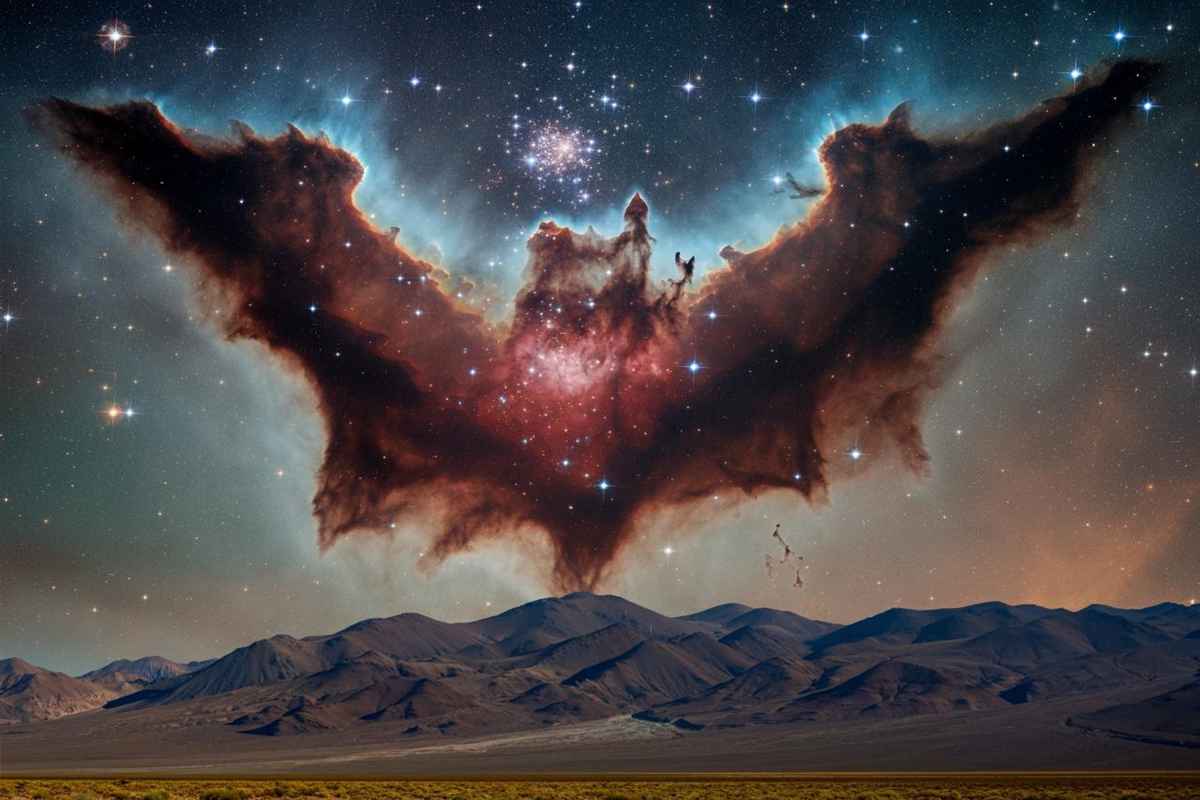 Il misterioso pipistrello cosmico illumina il cielo di Halloween