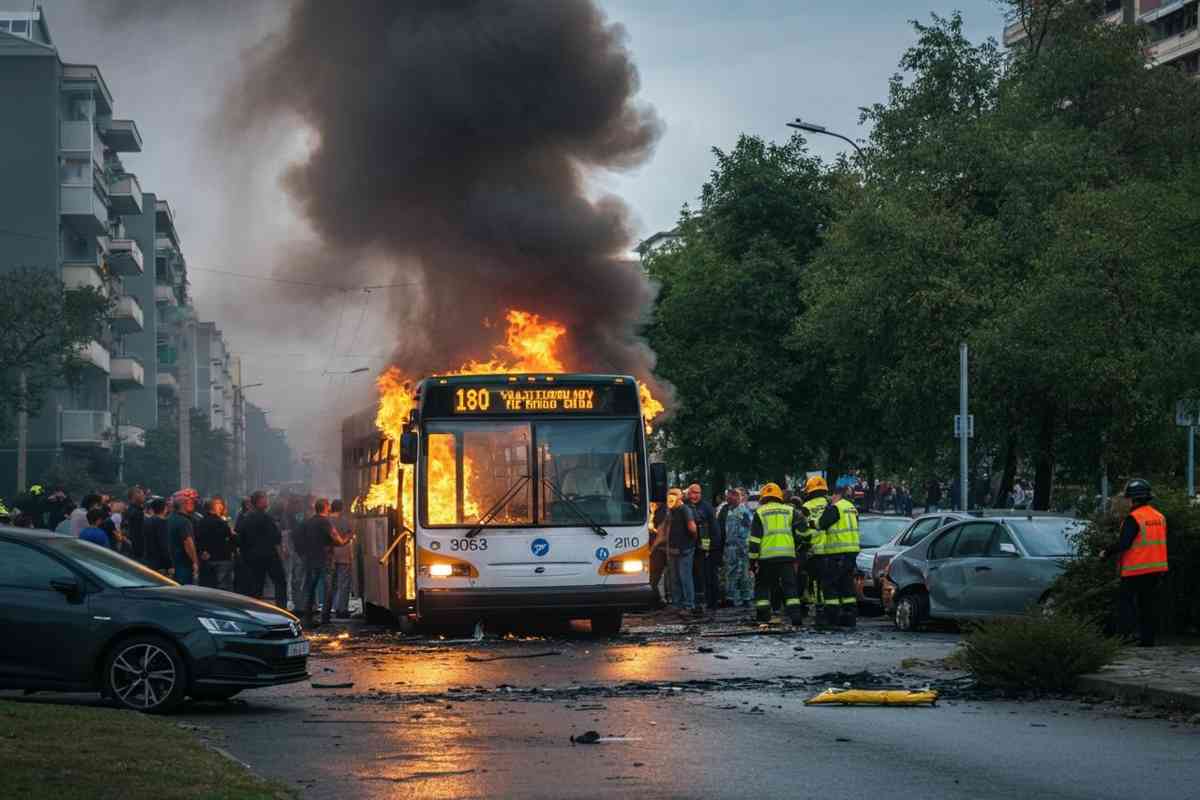 Incendio in autobus a Roma: il monopattino proibito causa il disastro – guarda il video