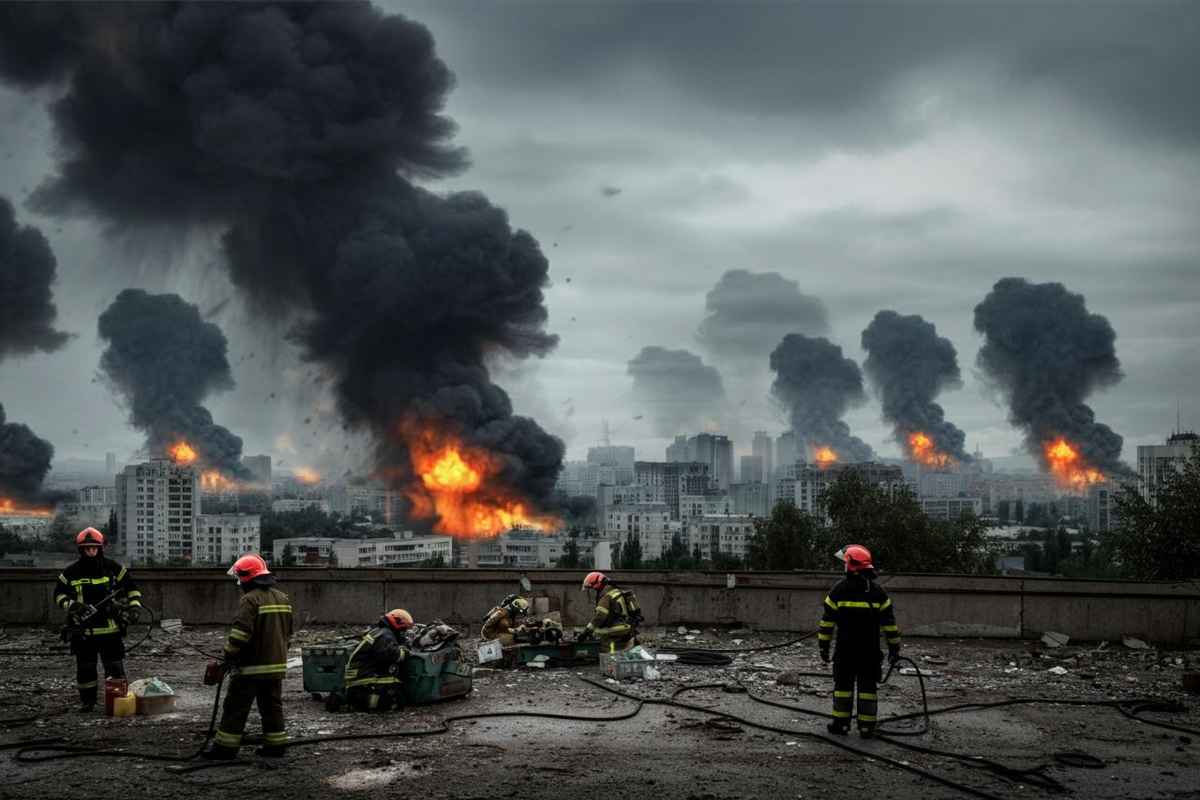 Kiev in fiamme: esplosioni e caos nella città assediata
