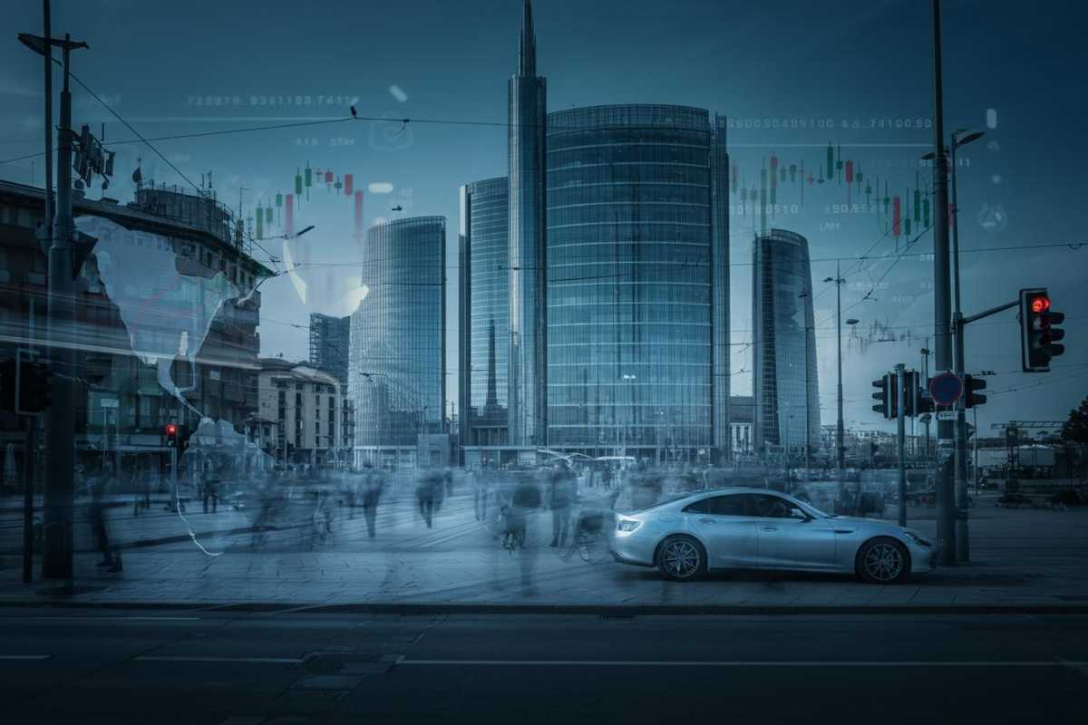 Milano in rosso: le banche frenano, Stellantis accelera