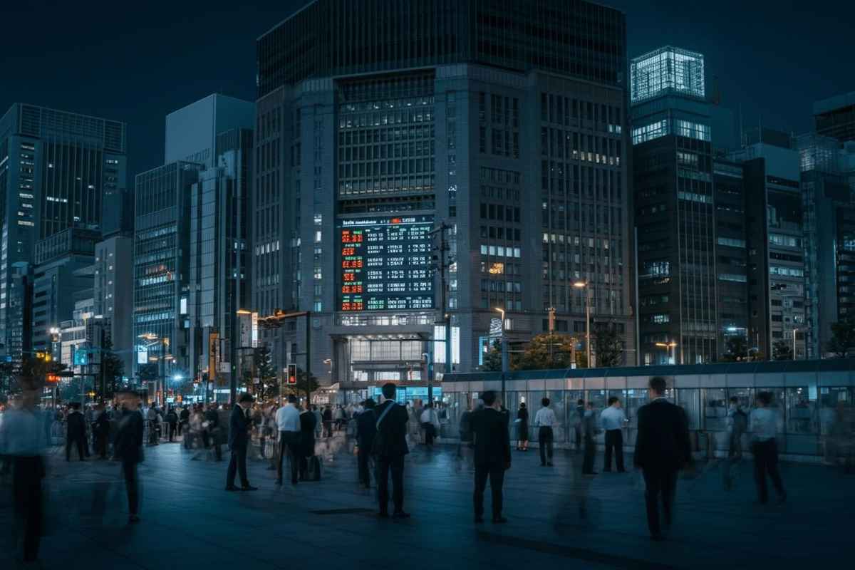Tokyo in rosso: apertura della Borsa in calo dello 0,89%