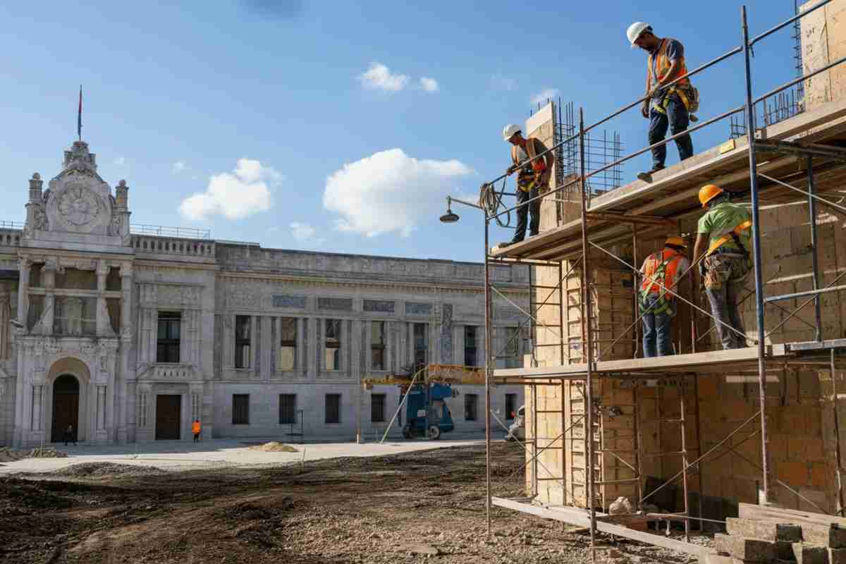 Operai a Palazzo Chigi: il rischio invisibile di lavorare senza protezioni