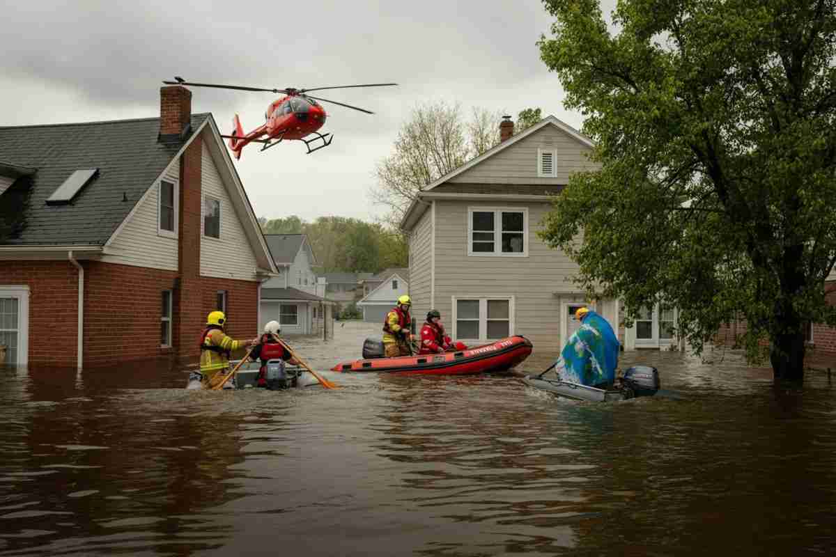 Torre in piena: salvataggi sui tetti nel Goriziano