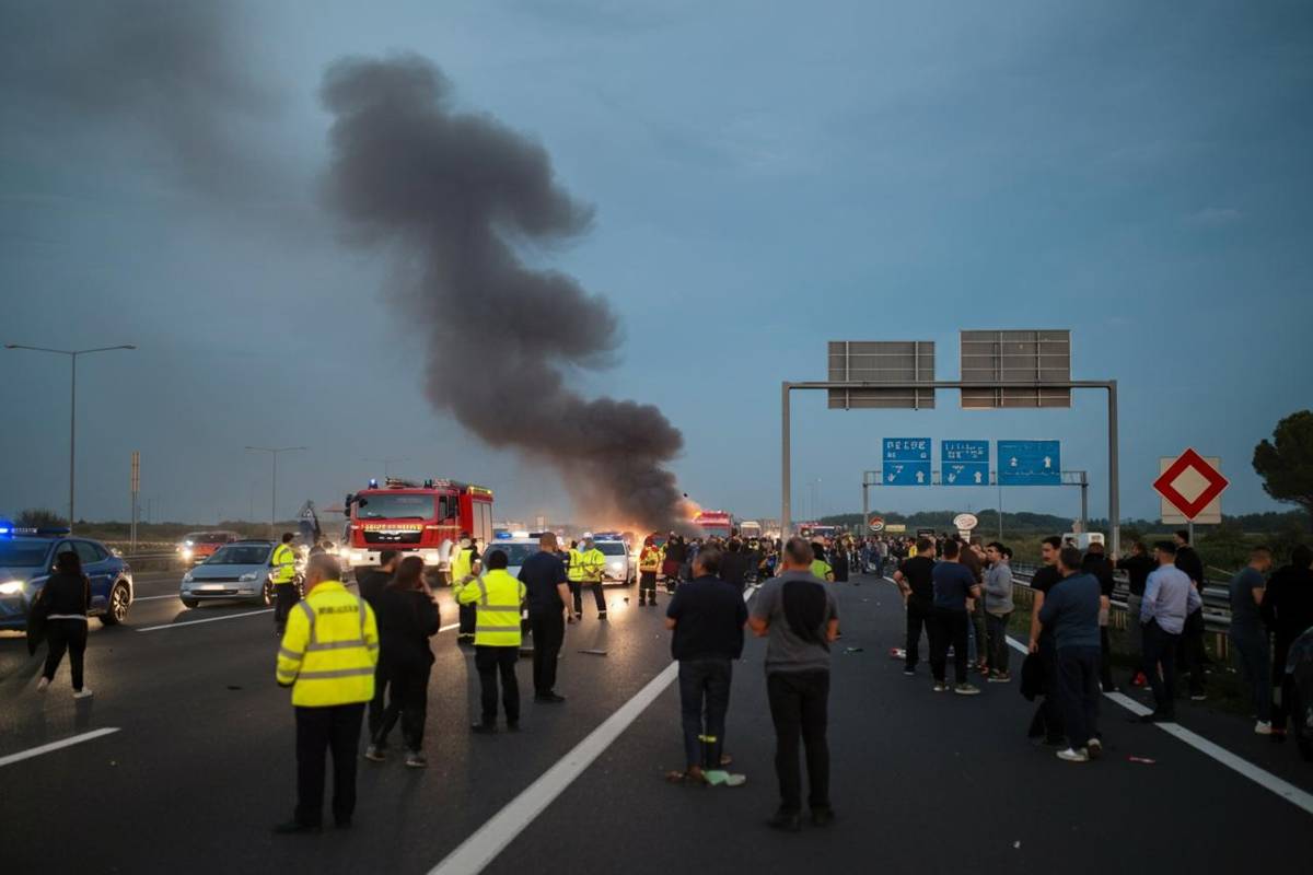 Autobotte in fiamme sull'A1: panico all'autogrill di Teano Ovest, ma nessun ferito