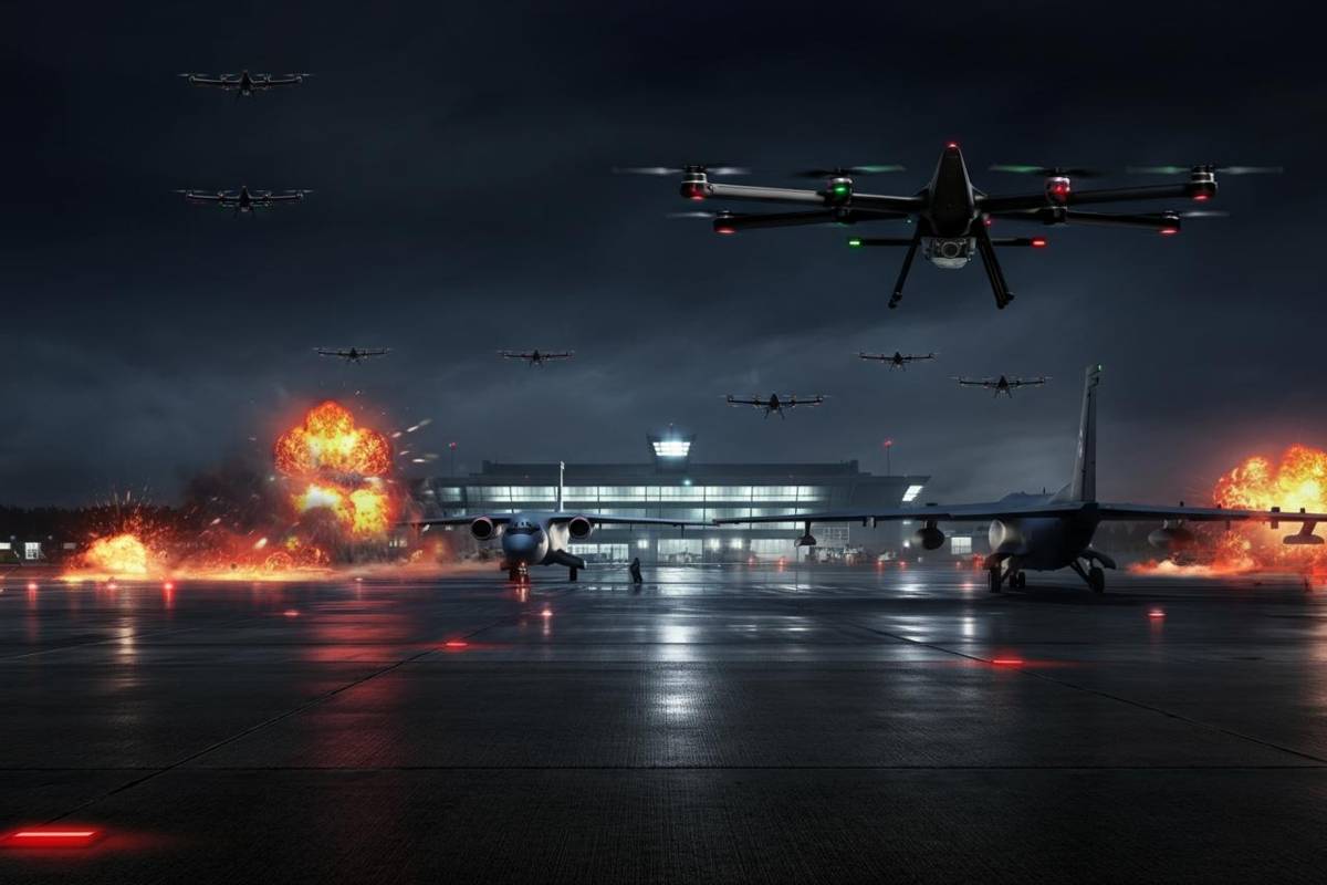 Droni in azione: attacco aereo su un aeroporto militare russo in Crimea colpisce due caccia