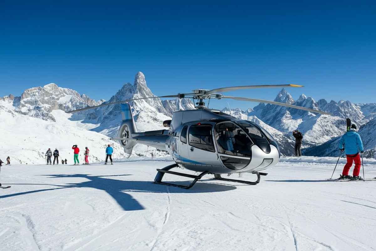 Elicottero sulla pista da sci: l'imprenditore ripete la sua audace bravata e riceve solo una multa