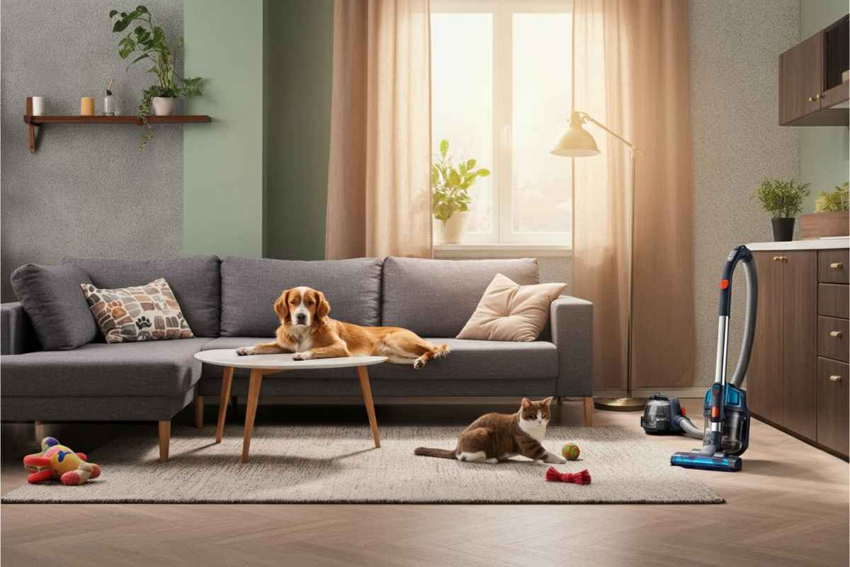 Gatti e cani a confronto: chi ha il coraggio di affrontare le pulizie di casa?