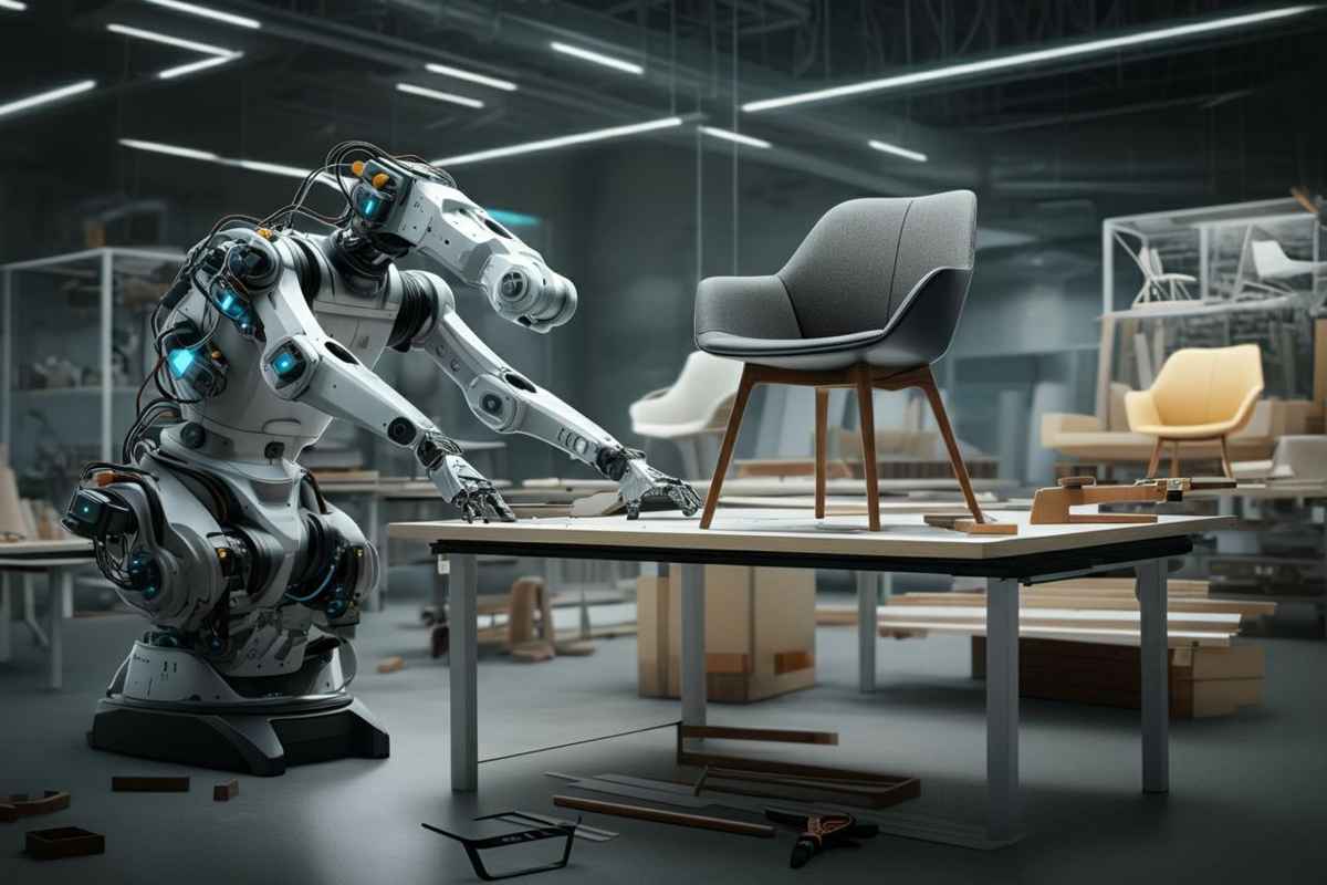 Il robot che costruisce sedie grazie all'intelligenza artificiale: scopri il video!