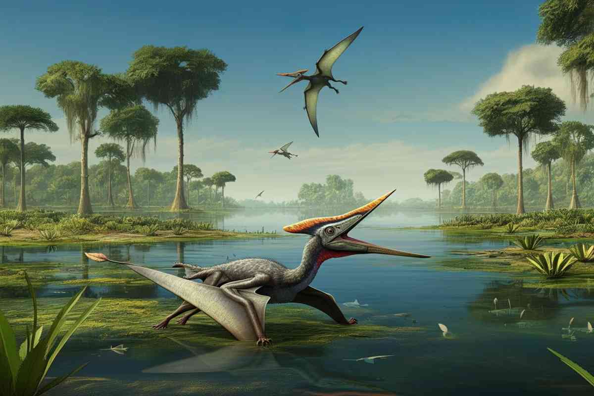 Scoperta sorprendente: resti di un rettile volante in un dinosauro fossilizzato