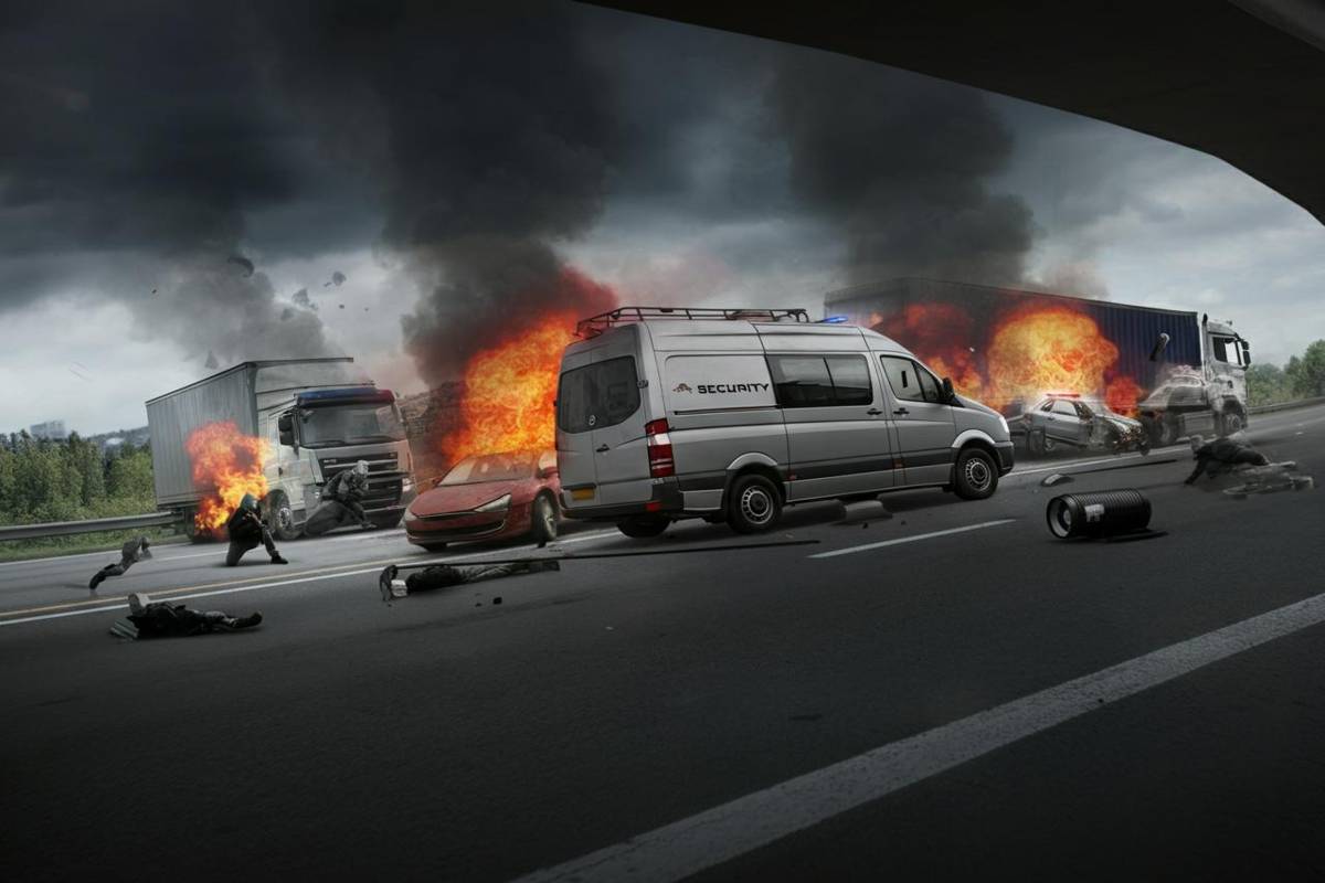 Assalto audace a portavalori: chiodi e fuoco bloccano l'A14 a Ortona