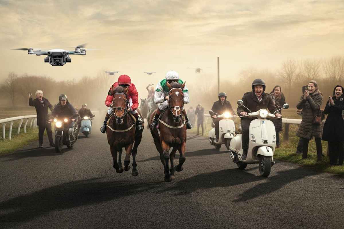 Catania: droni della polizia bloccano la corsa clandestina di cavalli, 15 denunciati