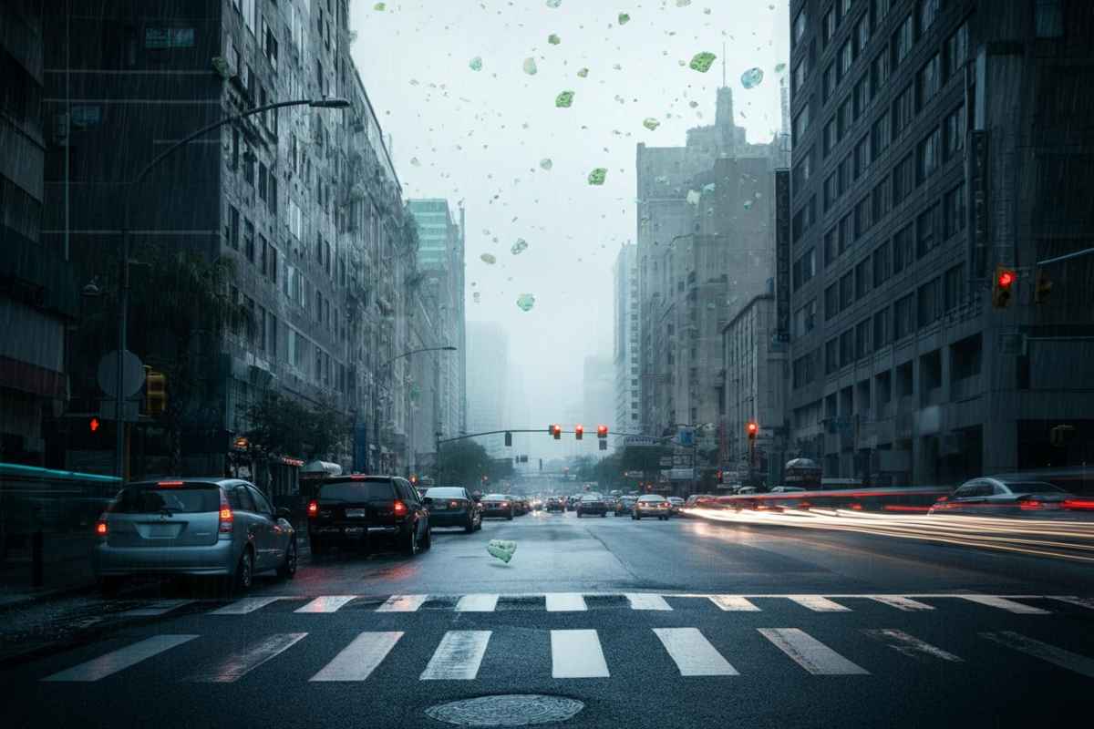 Le città: un serbatoio invisibile di microplastiche nell'aria