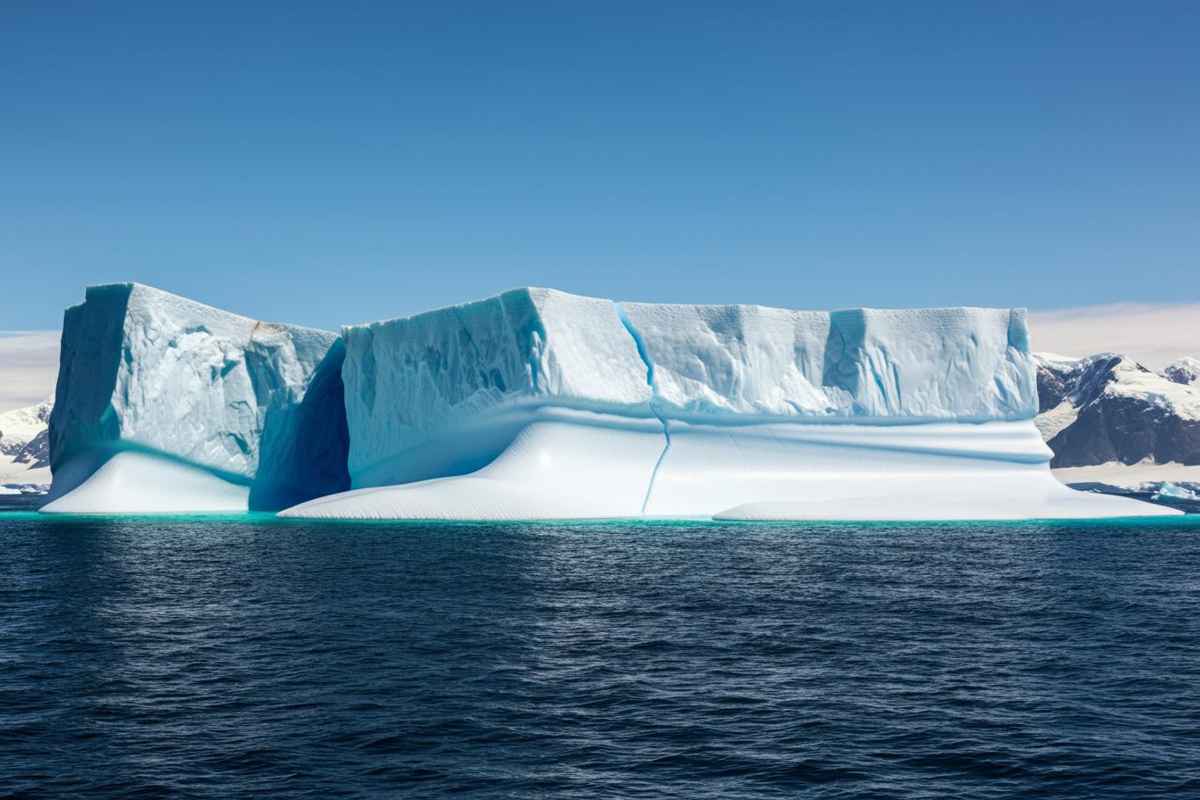L'incanto blu: uno dei più grandi iceberg al mondo si colora di mistero