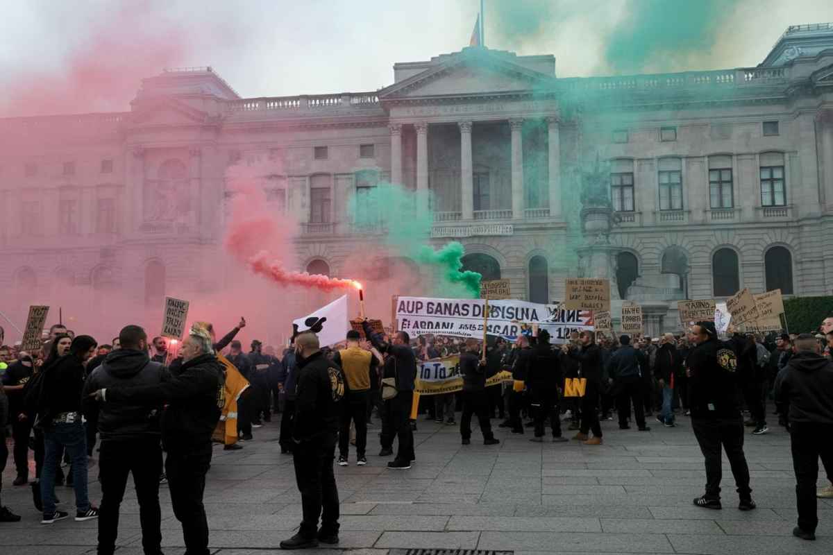 Taxi in rivolta a Roma: bombe carta e fumogeni davanti a Montecitorio, le testimonianze dalla piazza – Guarda il video