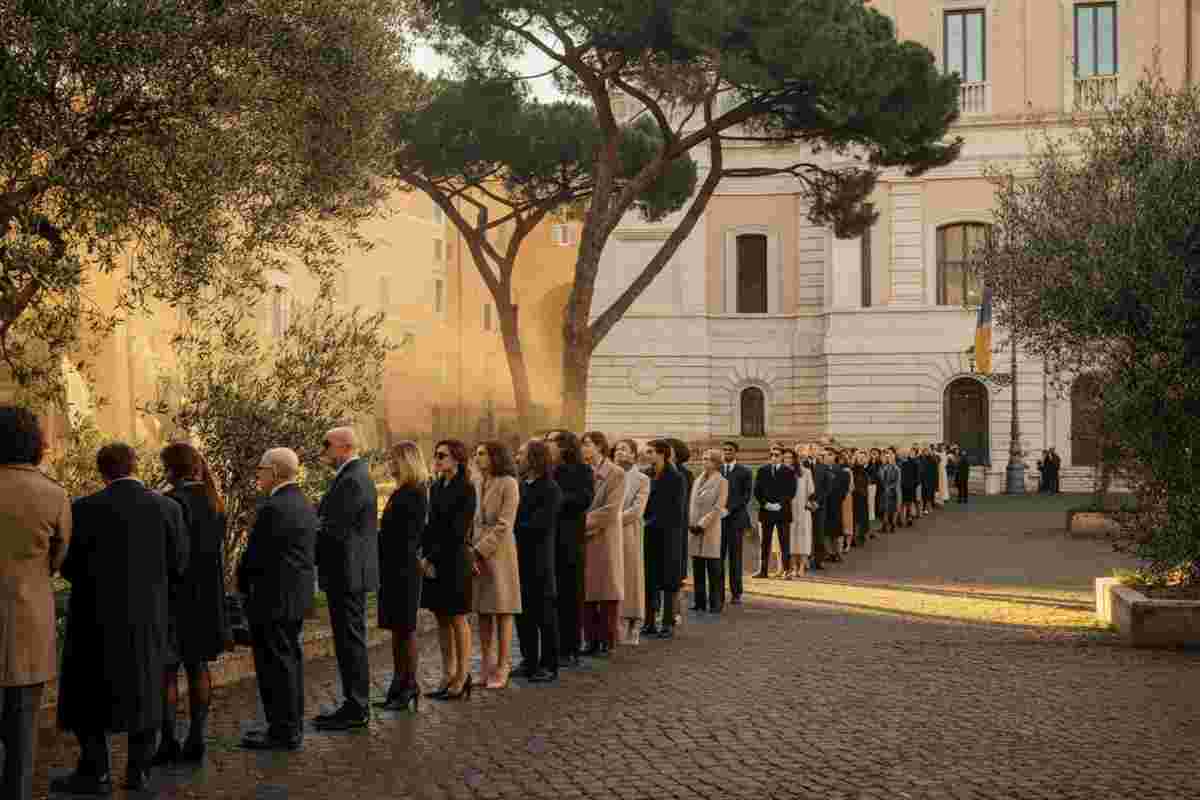 Valentino in lutto: il secondo giorno di camera ardente con ospiti d'eccezione