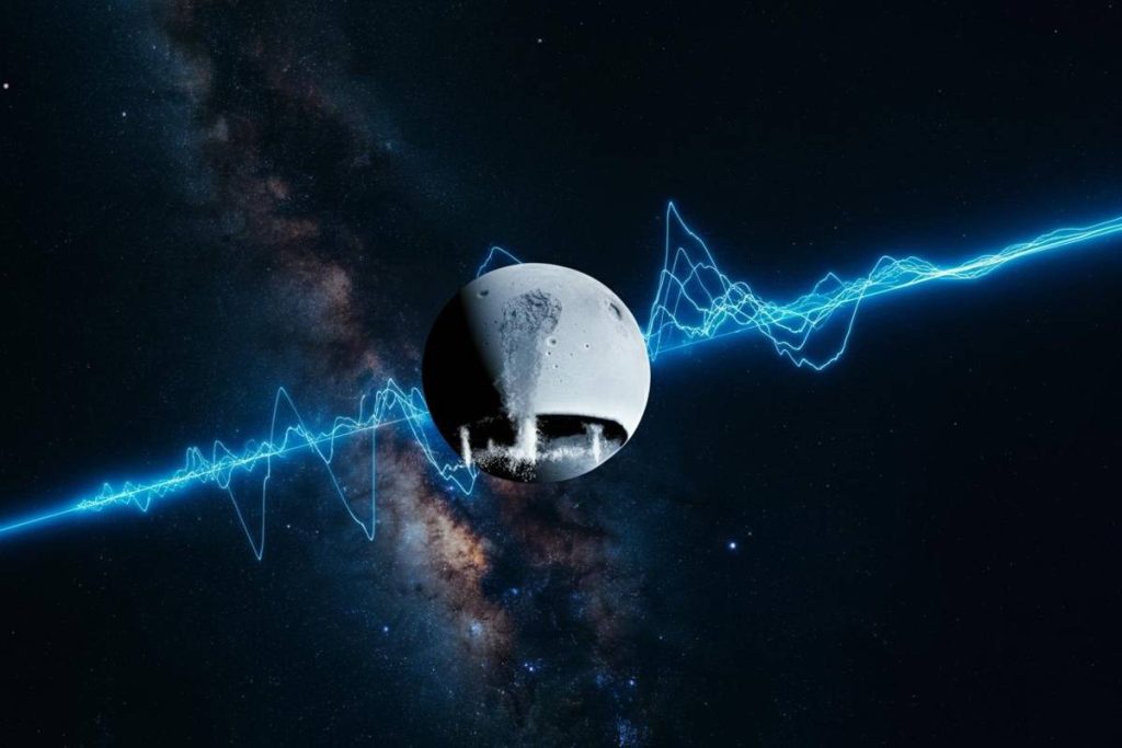 La luna di Saturno avvolta in un'incredibile rete di onde elettromagnetiche